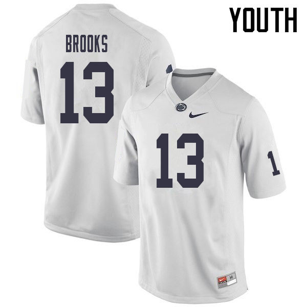 Youth #13 Ellis Brooks Penn State Nittany Lions College Football Jerseys Sale-White - Click Image to Close